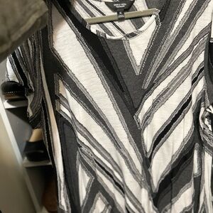 Simply Vera Vera Wang Monochrome Striped Top